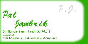 pal jambrik business card